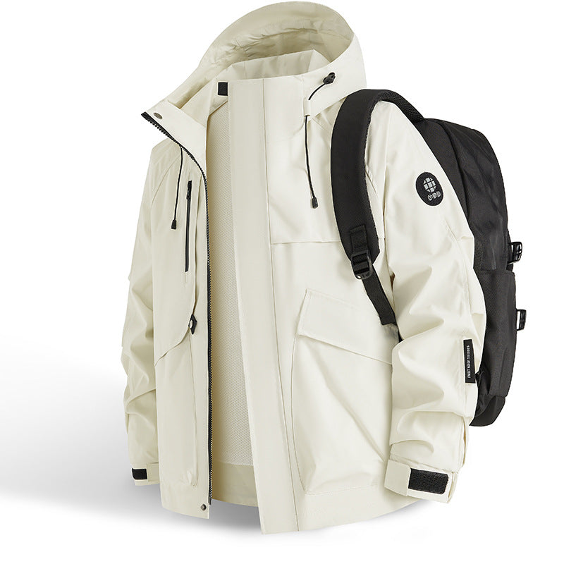 Men's technical all-weather jacket with practical pockets and adjustable collar Lisslune