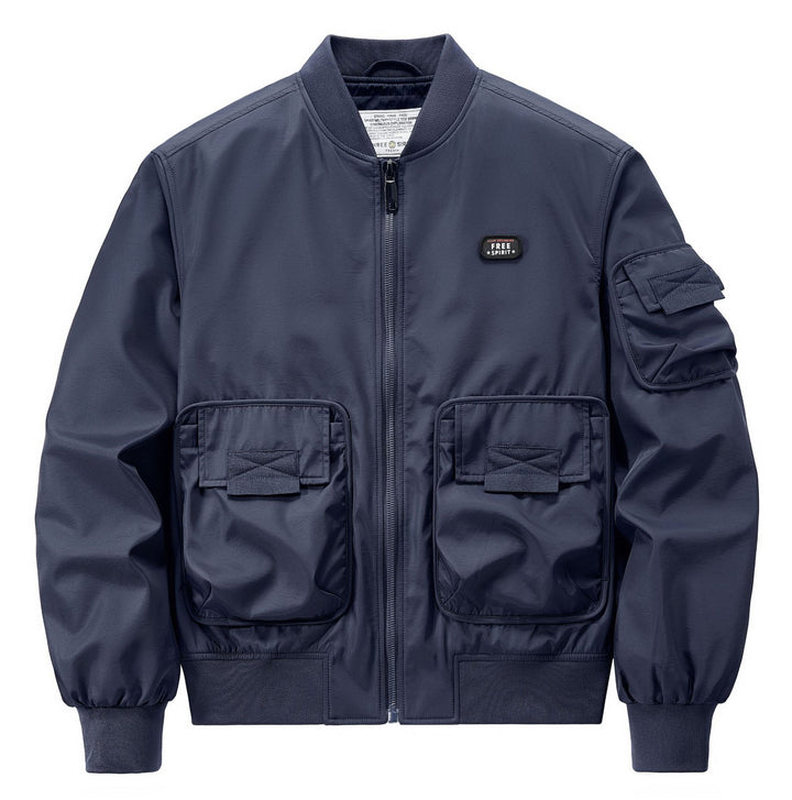 Men's Bomber Jacket with Multifunctional Pockets Lisslune