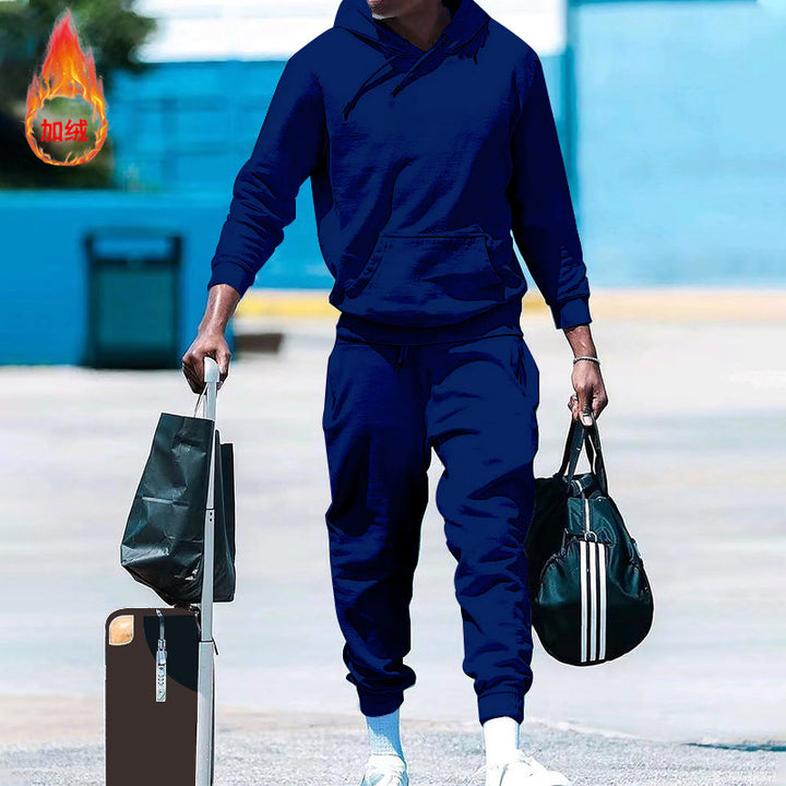 Men's sporty hoodie set with elastic waistband and practical design Lisslune