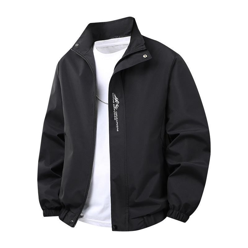 Men's Breathable Transitional Jacket with Adjustable Collar and Practical Pockets Lisslune
