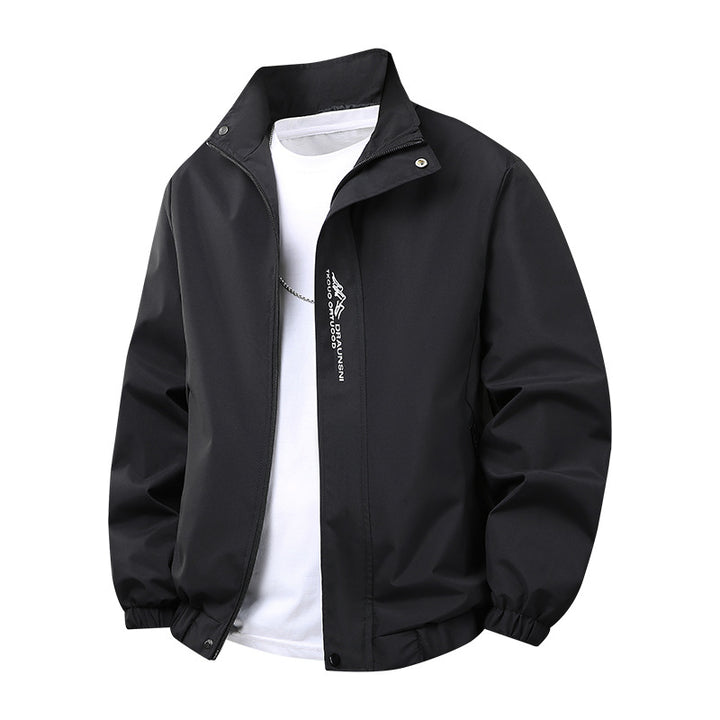 Men's Breathable Transitional Jacket with Adjustable Collar and Practical Pockets Lisslune