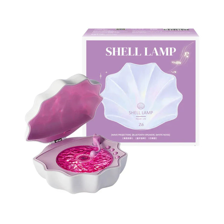 Lisslune | Shell Lamp Waves Retro Bluetooth Turntable LED Night Light - Perfect Gift for Kids and Girls