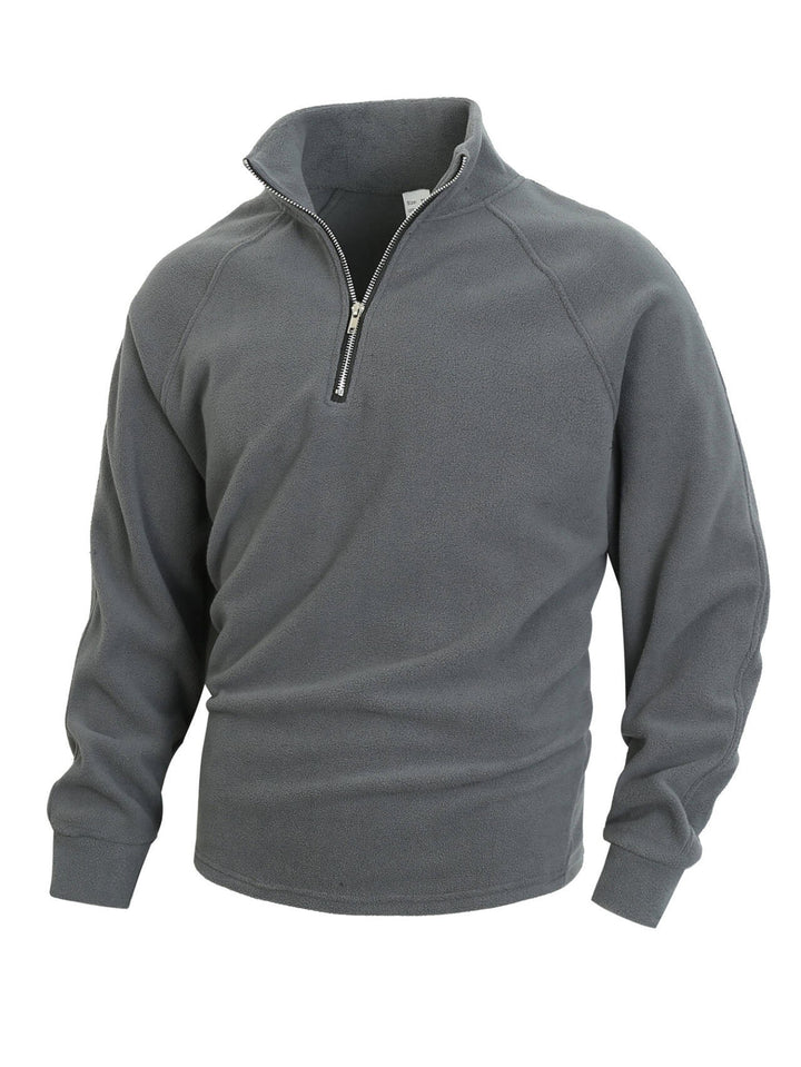 Men's fleece pullover with half zipper Lisslune