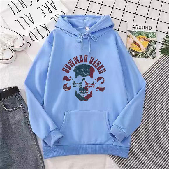 Women's hoodie with artistic skull design Lisslune