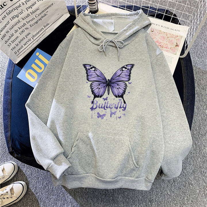 Women's hoodie with colorful butterfly motif Lisslune