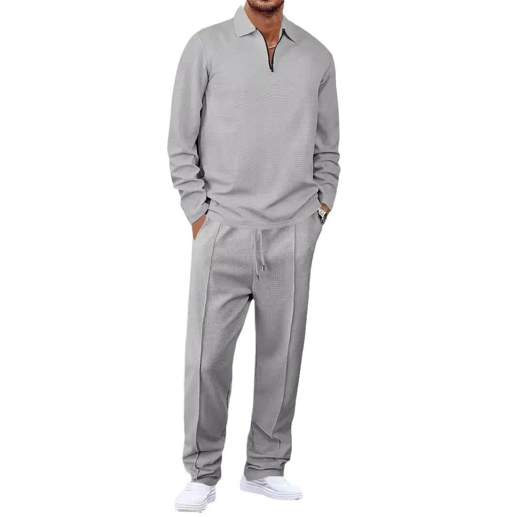 Men's sporty tracksuit with textured outer material and practical zip pockets Lisslune