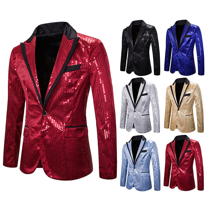 Men's elegant sequin blazer with modern cut Lisslune