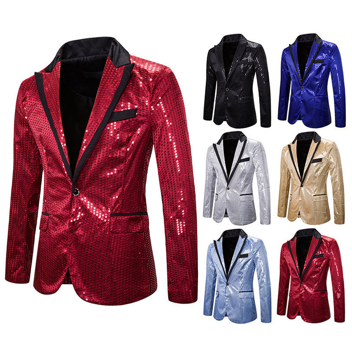 Men's elegant sequin blazer with modern cut Lisslune