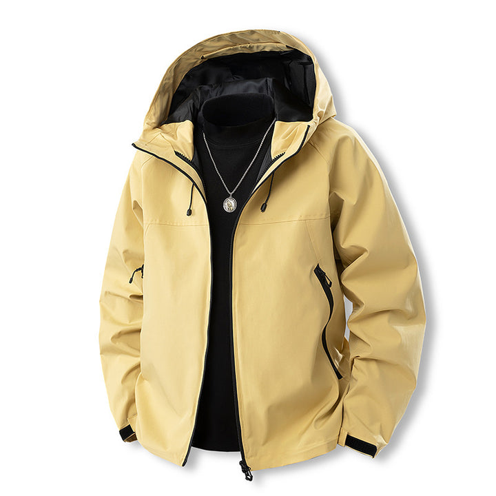 Men's Waterproof Outdoor Jacket with Adjustable Hood Lisslune
