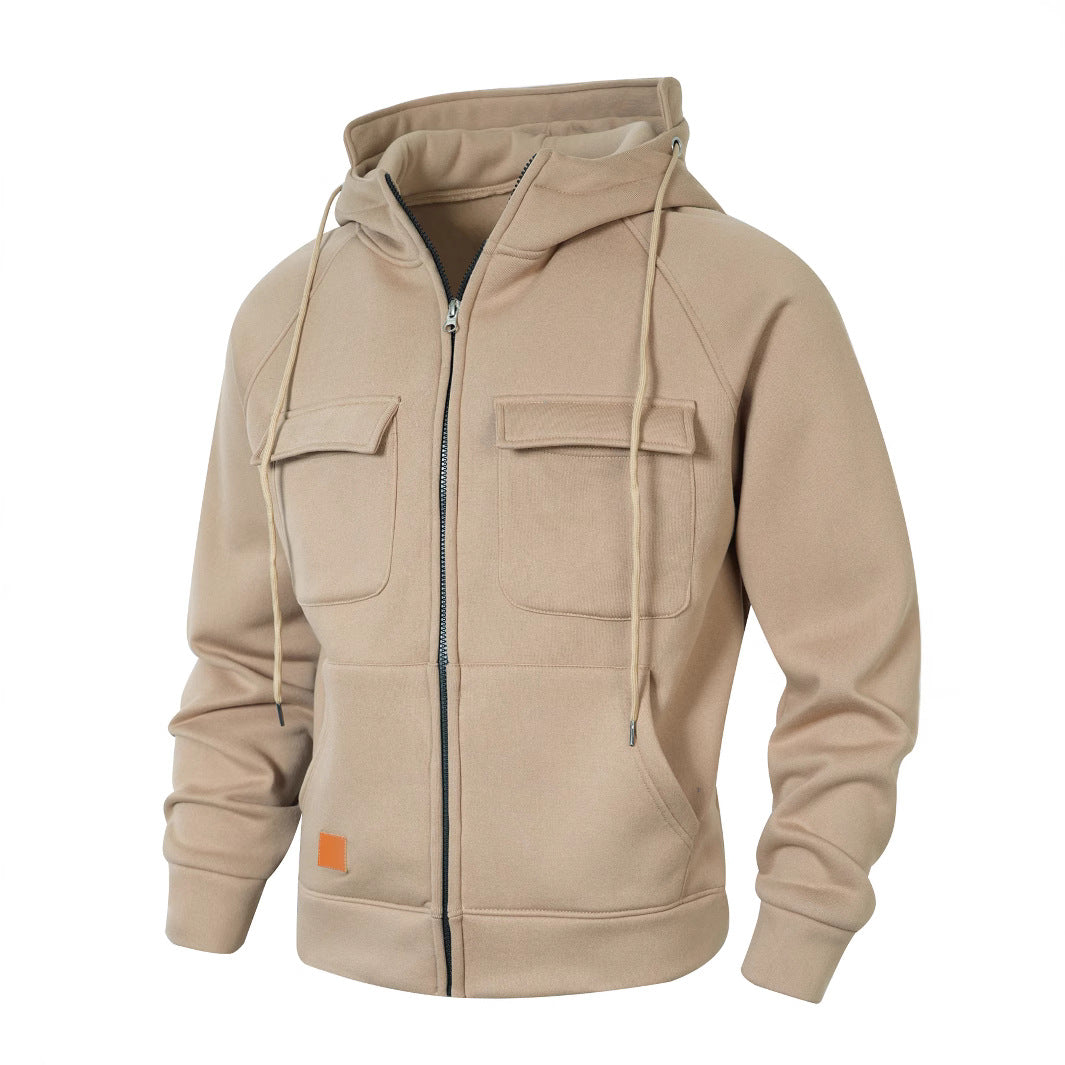 Men's hooded jacket with practical pockets and fashionable design Lisslune