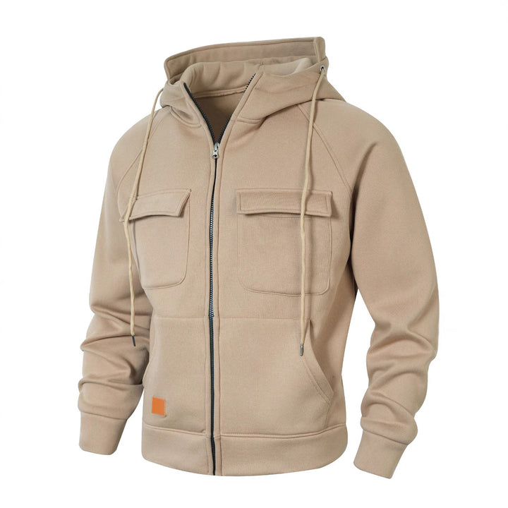 Men's hooded jacket with practical pockets and fashionable design Lisslune