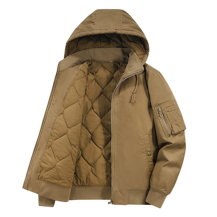 Men's winter jacket with removable hood Lisslune