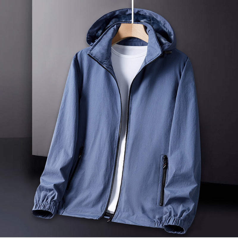 Men's Breathable Functional Jacket with Adjustable Hood Lisslune