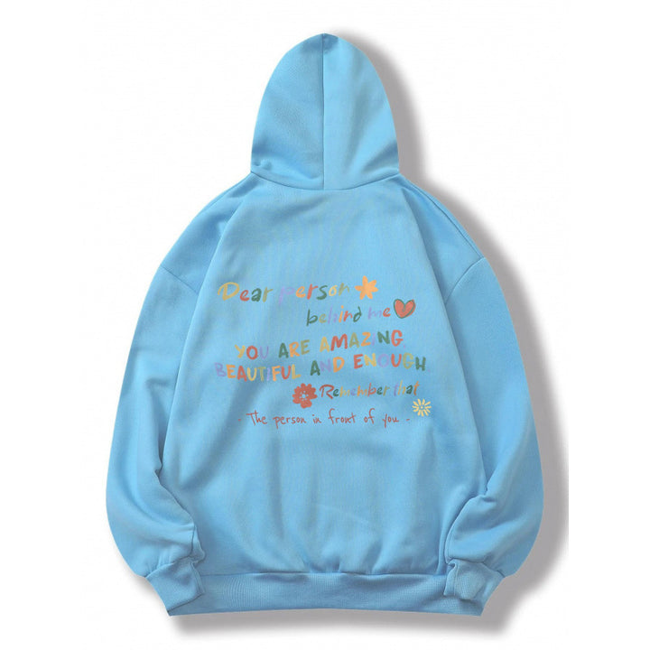 Women's Hooded Sweatshirt with Motivational Print and Comfortable Fit Lisslune