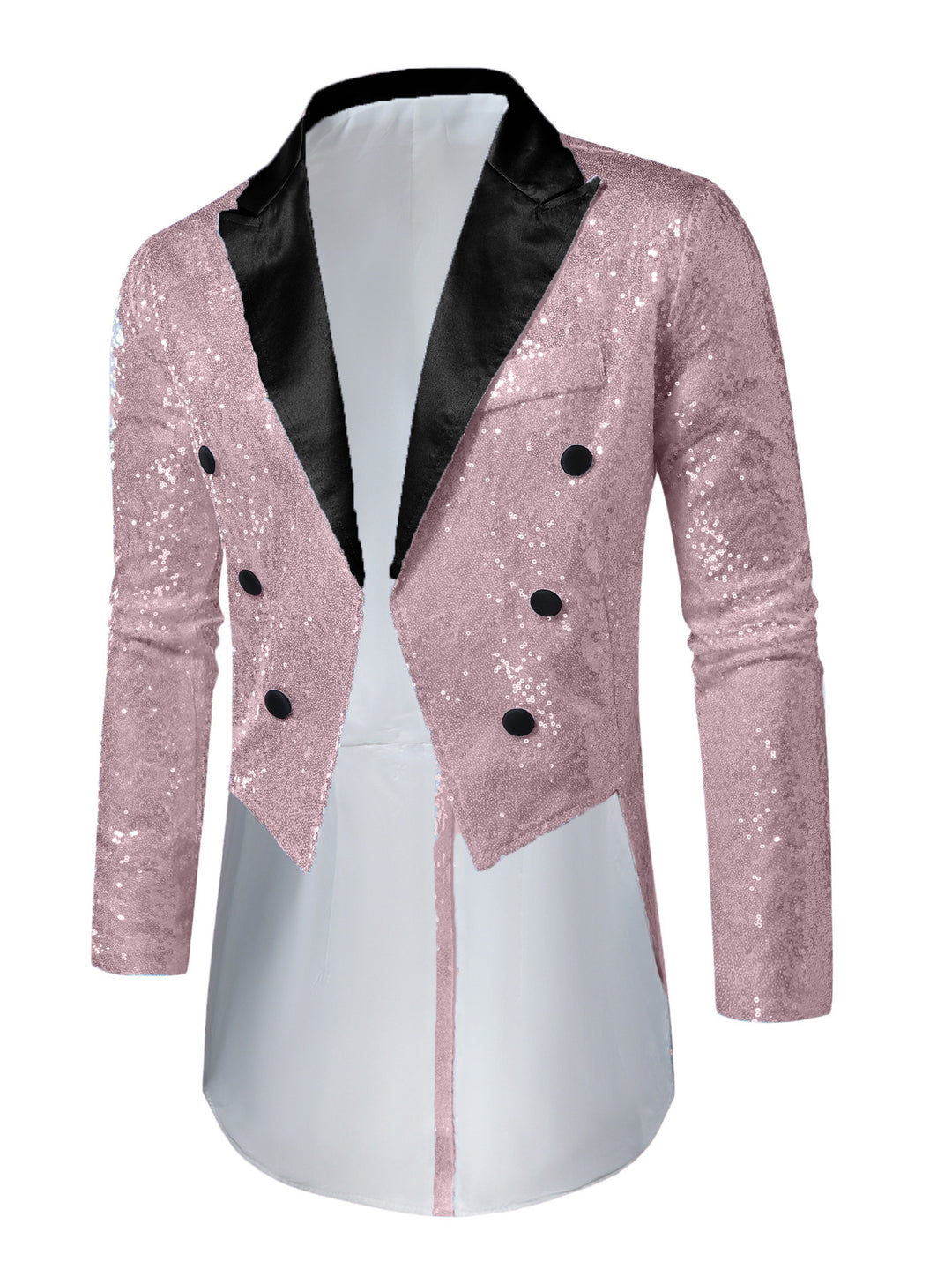 Men's glittering tuxedo jacket with elegant cut and shimmering sequins Lisslune