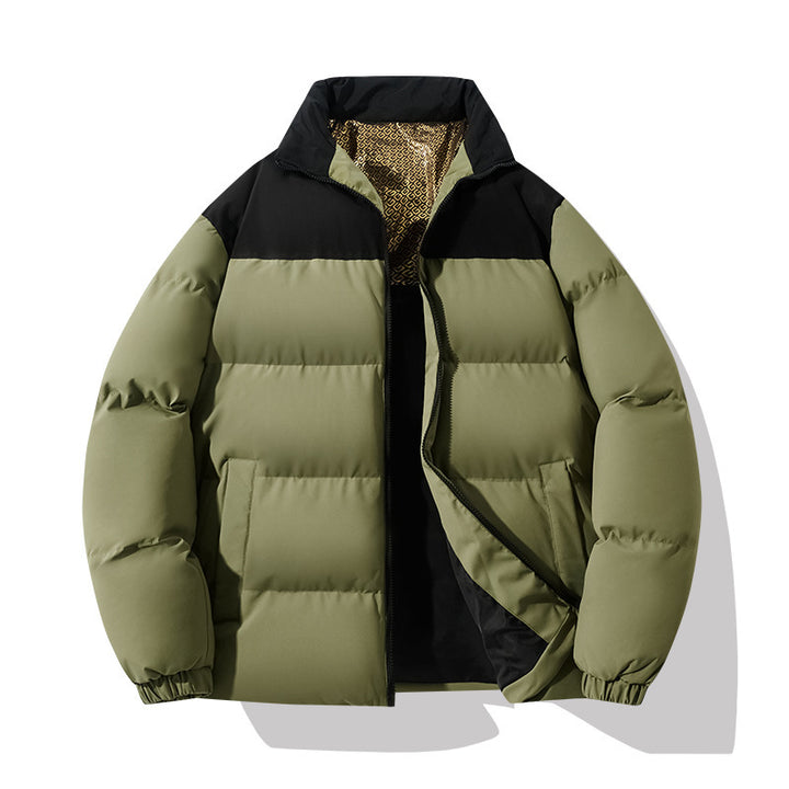 Men's insulated quilted jacket with high collar and practical pockets Lisslune