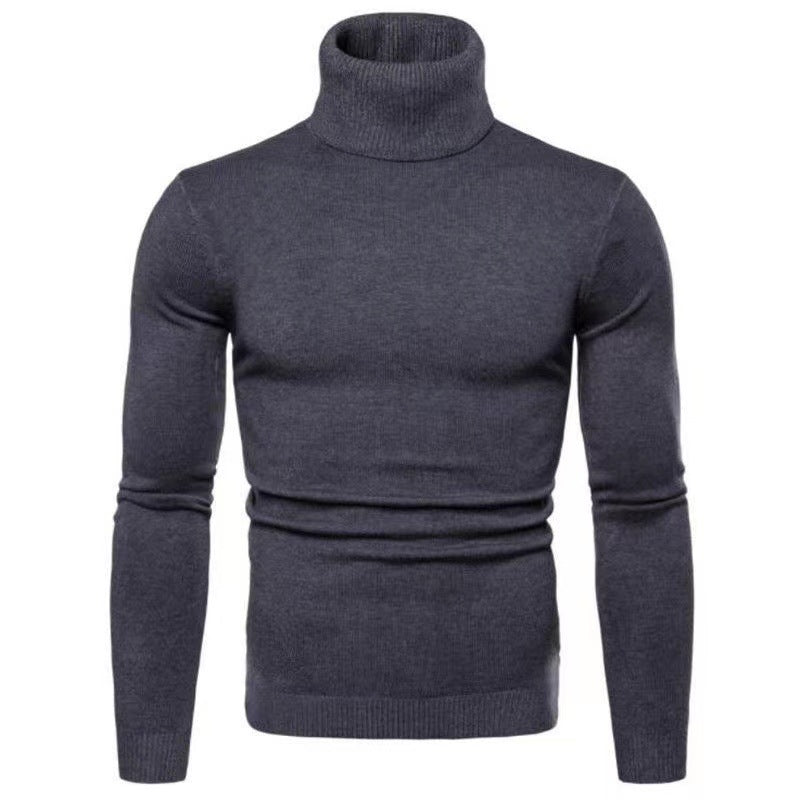 Men's fashionable turtleneck sweater made of fine merino wool Lisslune