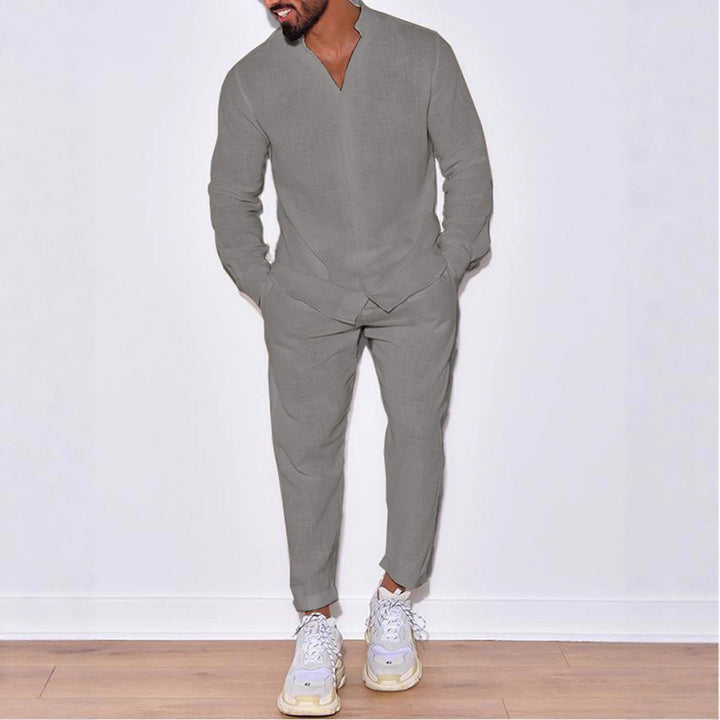 Men's Comfortable and Stylish Pajama Set with Shirt and Pants Lisslune
