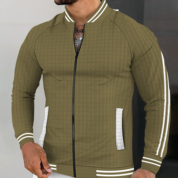Men's quilted sports jacket with modern design and practical zippered pockets Lisslune