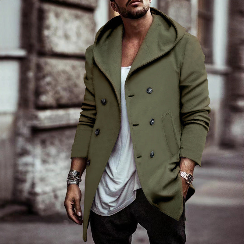 Men's fashionable transitional jacket with hood and elegant details Lisslune