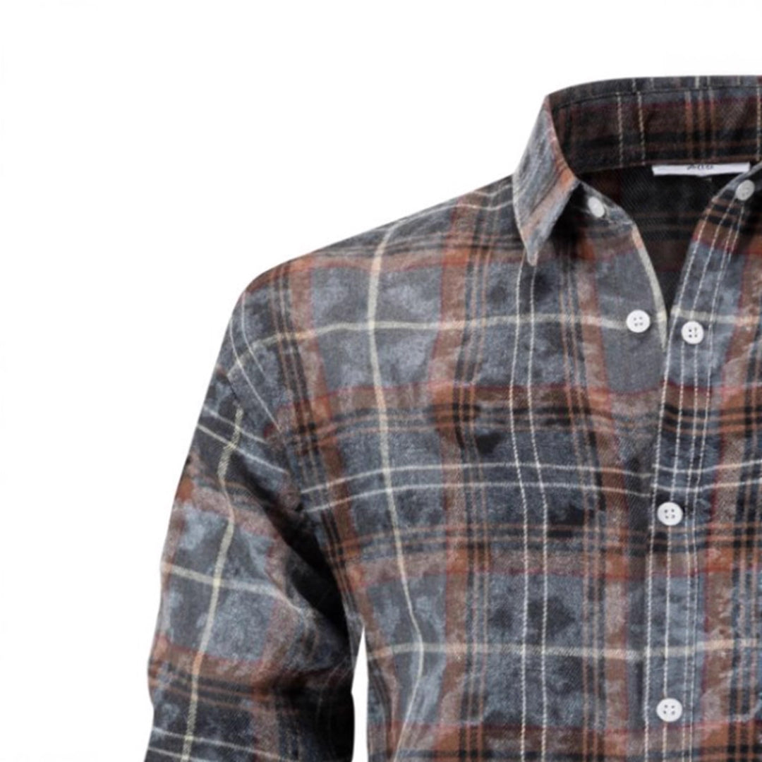 Men's Checkered Flannel Shirt Lisslune