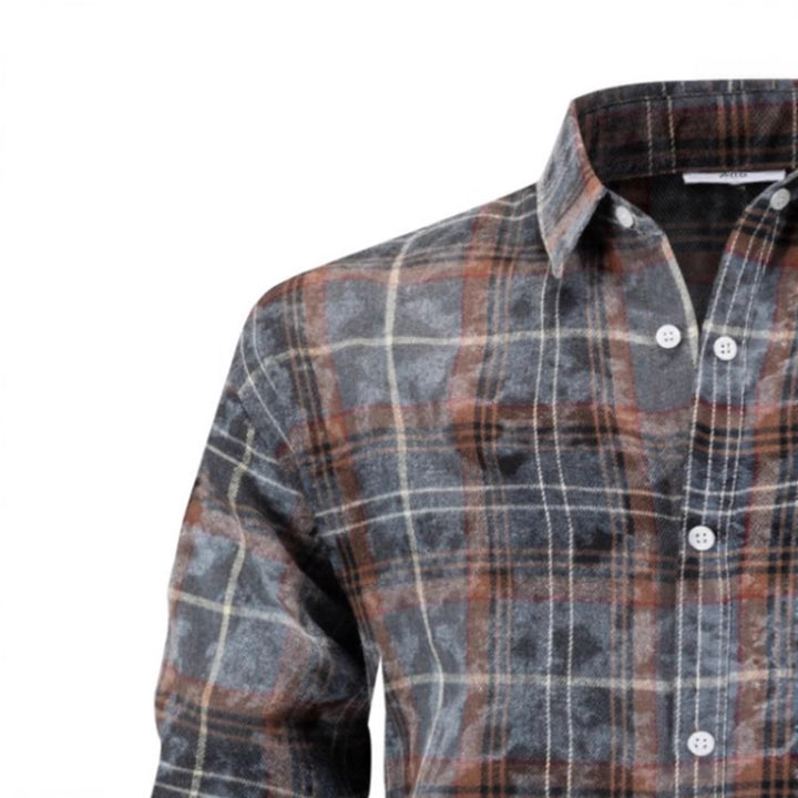 Men's Checkered Flannel Shirt Lisslune