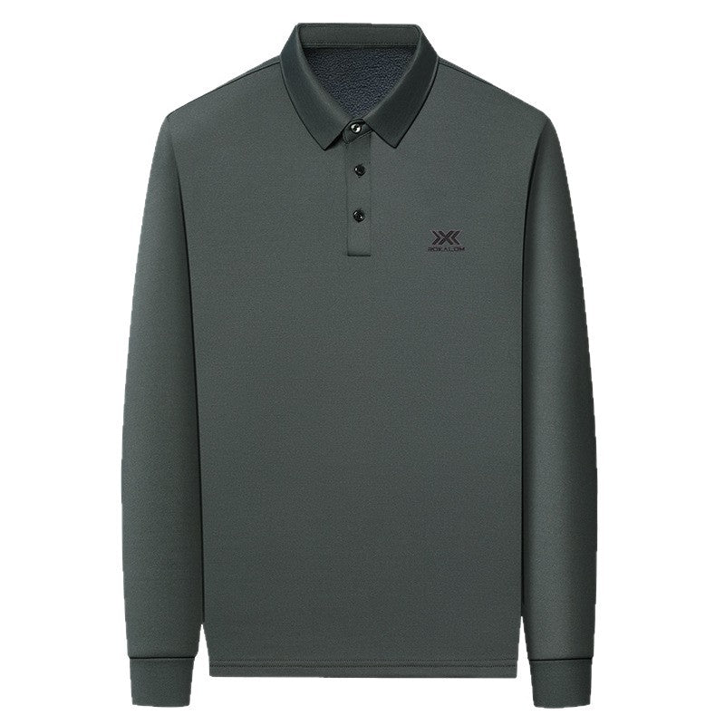 Men's Long Sleeve Polo Shirt made of thermal insulating material Lisslune