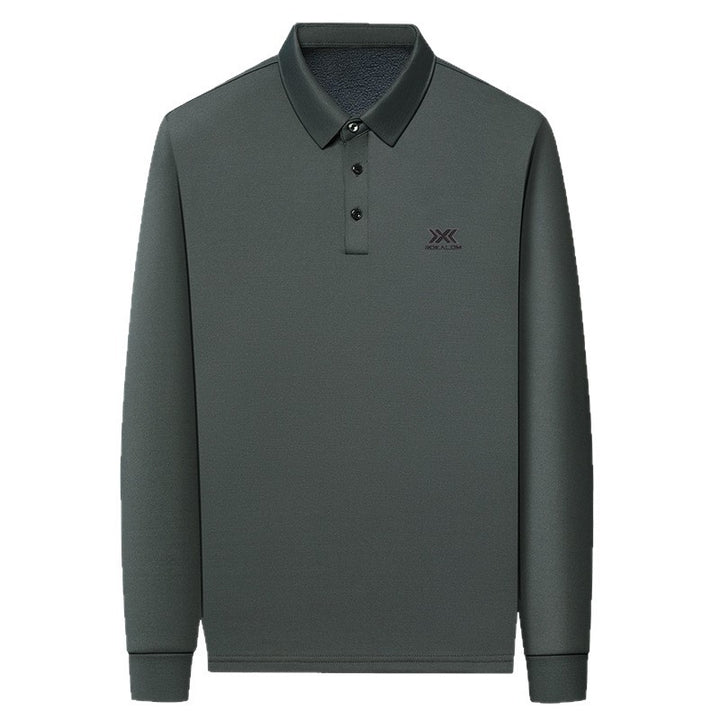 Men's Long Sleeve Polo Shirt made of thermal insulating material Lisslune