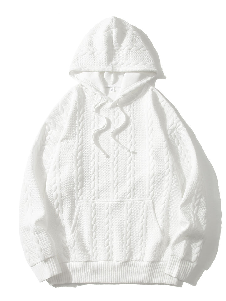 Men's Hoodie with Textured Pattern Lisslune