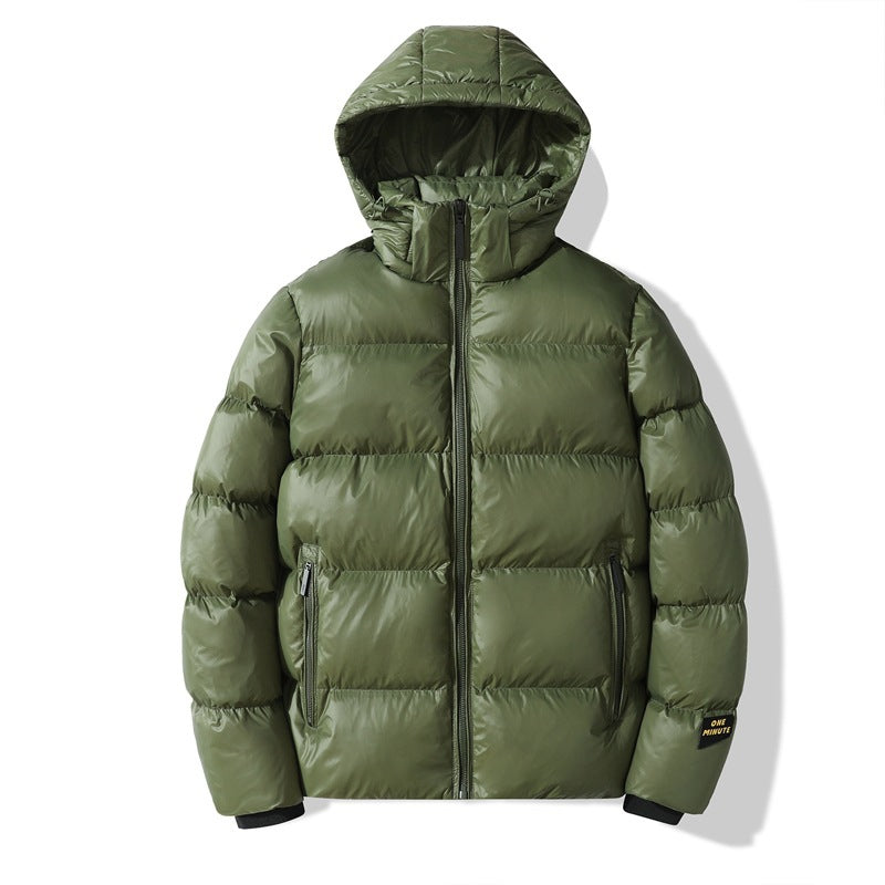 Men's Insulated Quilted Jacket with Hoodie Lisslune