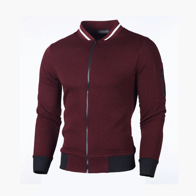 Men's sweatshirt jacket with high-quality structure and secure zip pocket Lisslune