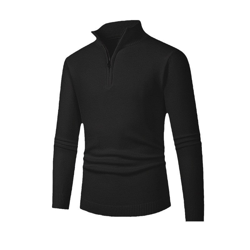 Men's elegant turtleneck sweater with full-length zipper Lisslune