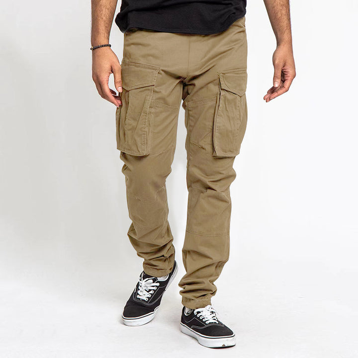 Men's cargo pants with multifunctional pockets and elastic waistband Lisslune