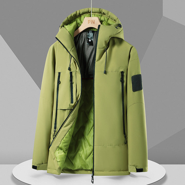 Men's Multifunctional Outdoor Jacket with Weatherproof Membrane and Insulating Lining Lisslune