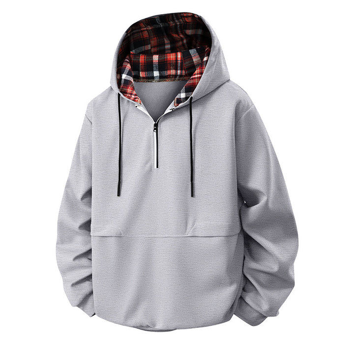 Men's functional pullover with plush lining and half zipper Lisslune