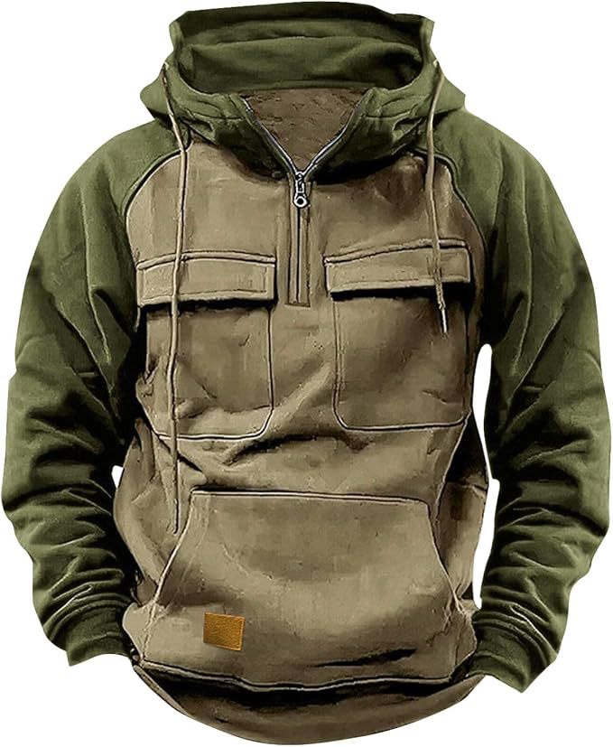 Men's Sporty Cotton Hoodie with Hood and Practical Pockets Lisslune
