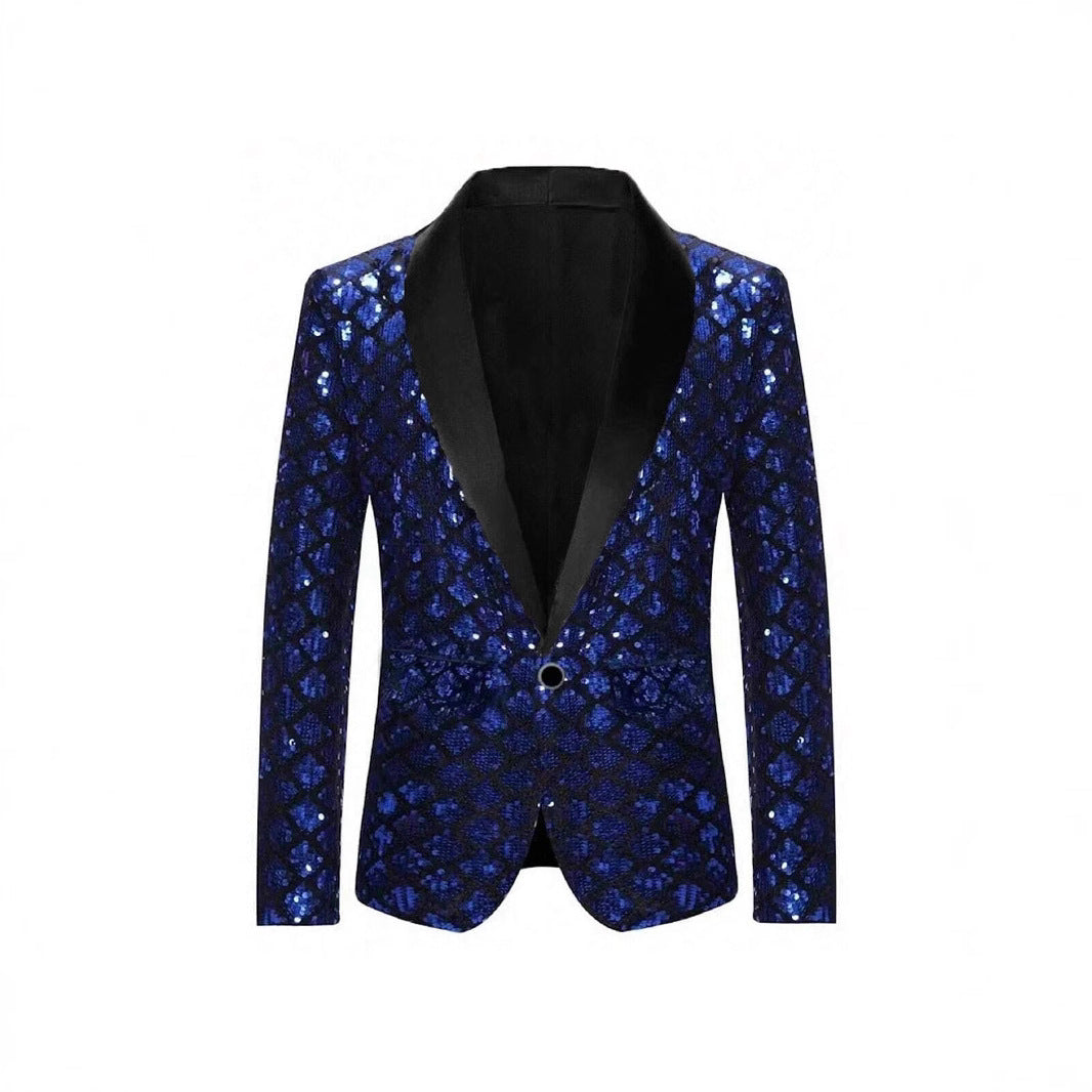 Men's Glamorous Sequin Blazer Lisslune