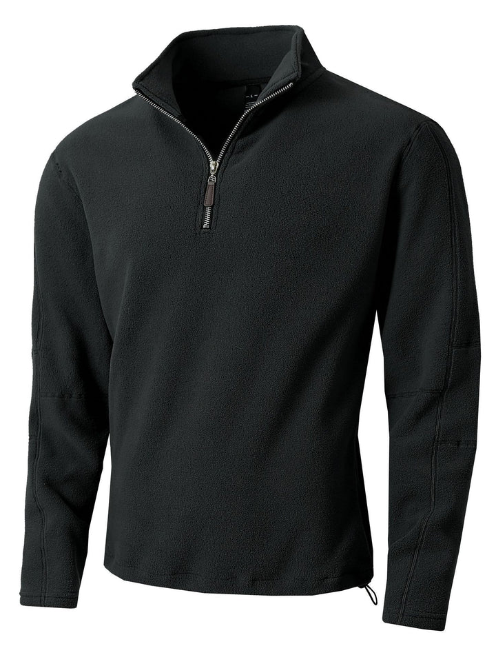 Men's fleece pullover with half-length zipper and stand-up collar Lisslune