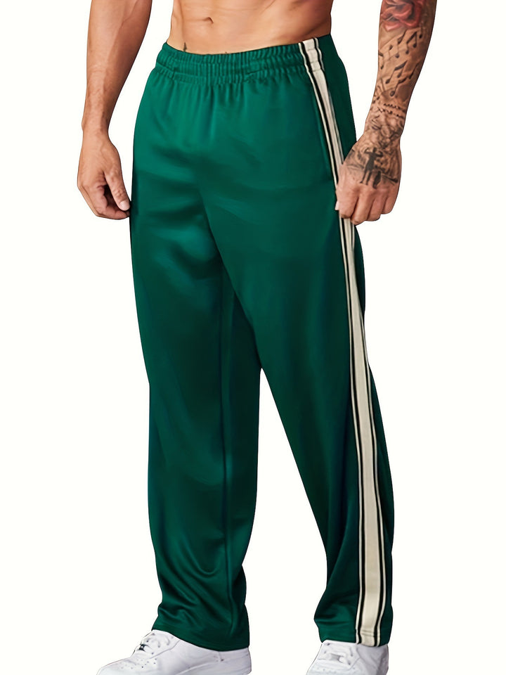Men's Sporty Casual Pants with Side Stripe Lisslune
