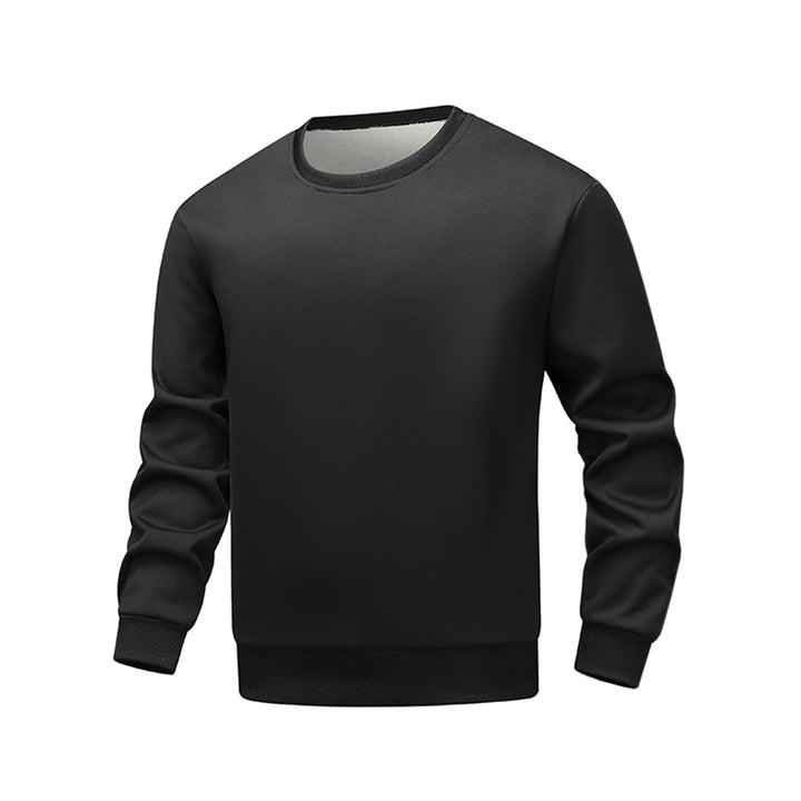 Men's comfortable fleece sweater with crew neck Lisslune