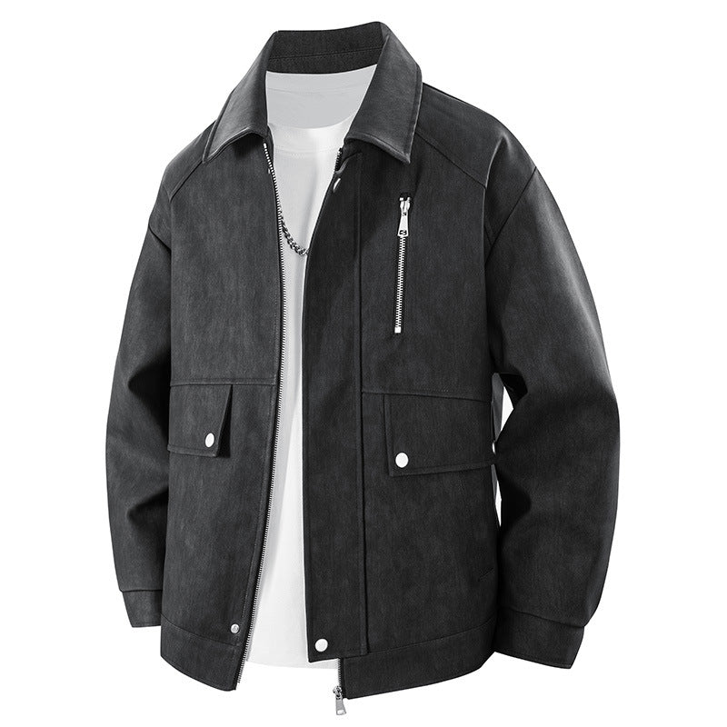 Men's fashionable utility jacket with practical zipper pockets Lisslune