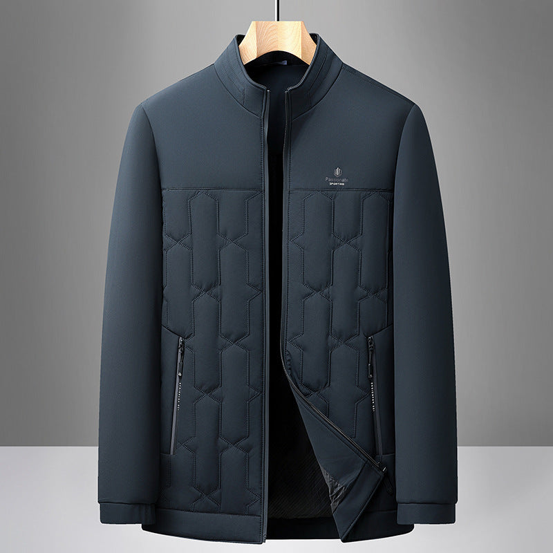 Men's Multifunctional Quilted Jacket with High Collar Lisslune