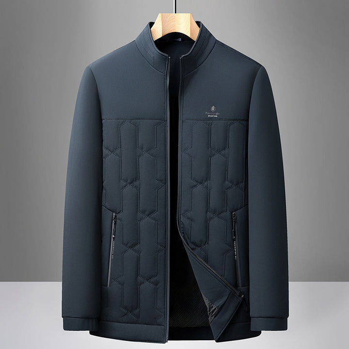 Men's Multifunctional Quilted Jacket with High Collar Lisslune