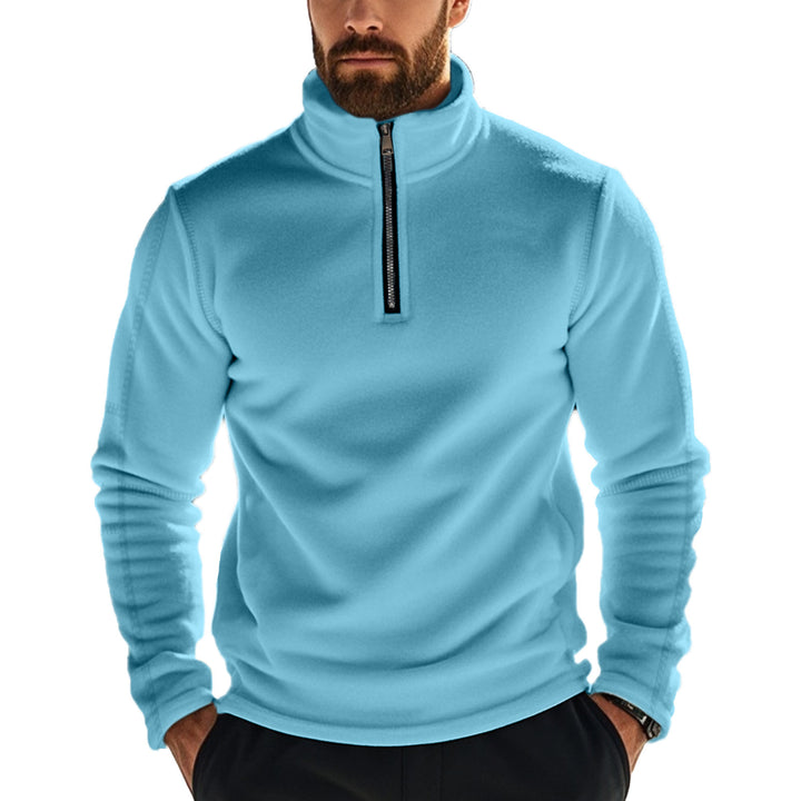 Men's Fleece Pullover with Stand-up Collar Lisslune