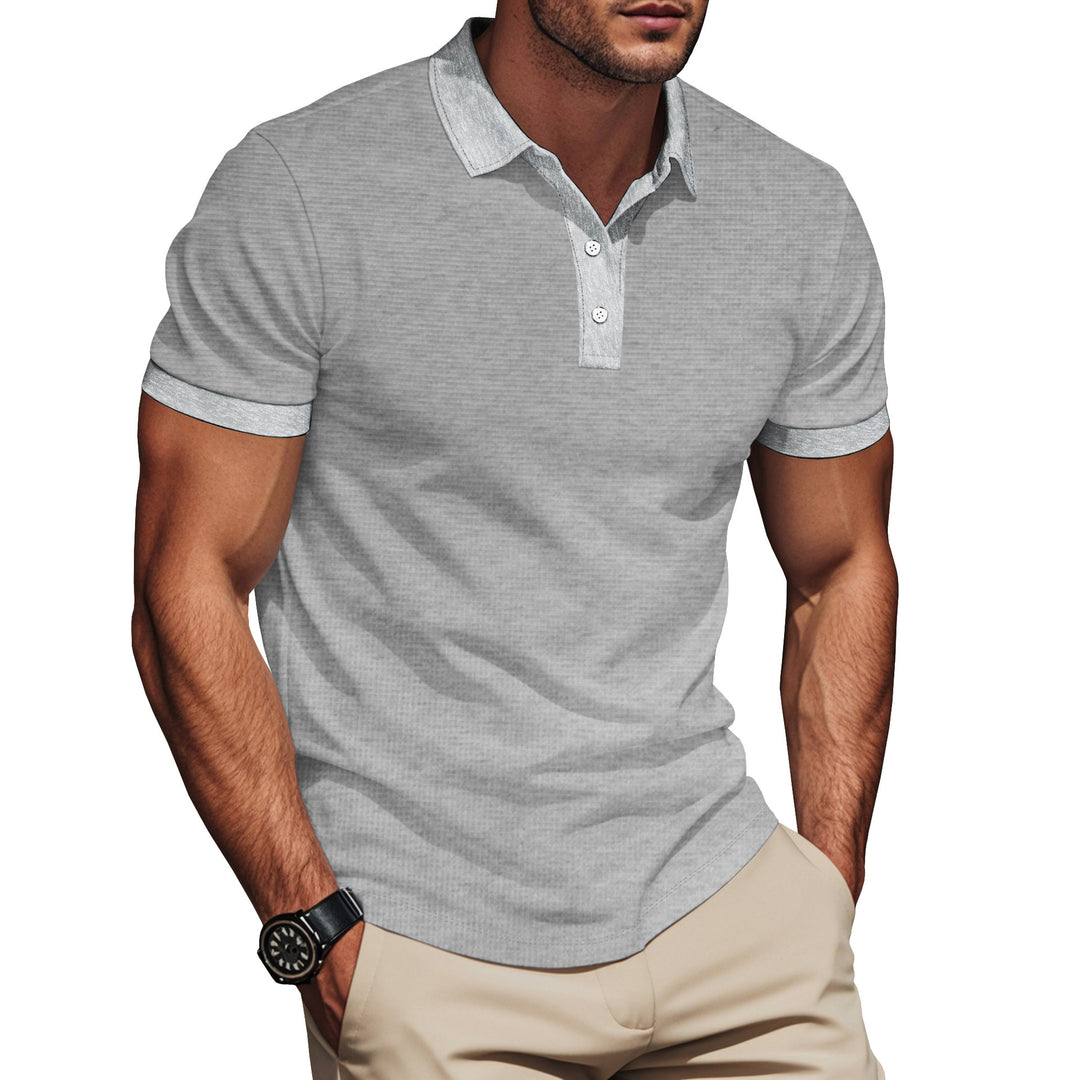Men's polo shirt with textured design and comfortable collar Lisslune
