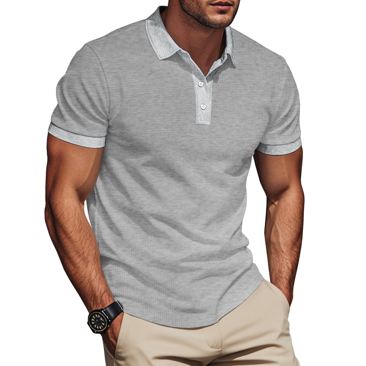 Men's polo shirt with textured design and comfortable collar Lisslune