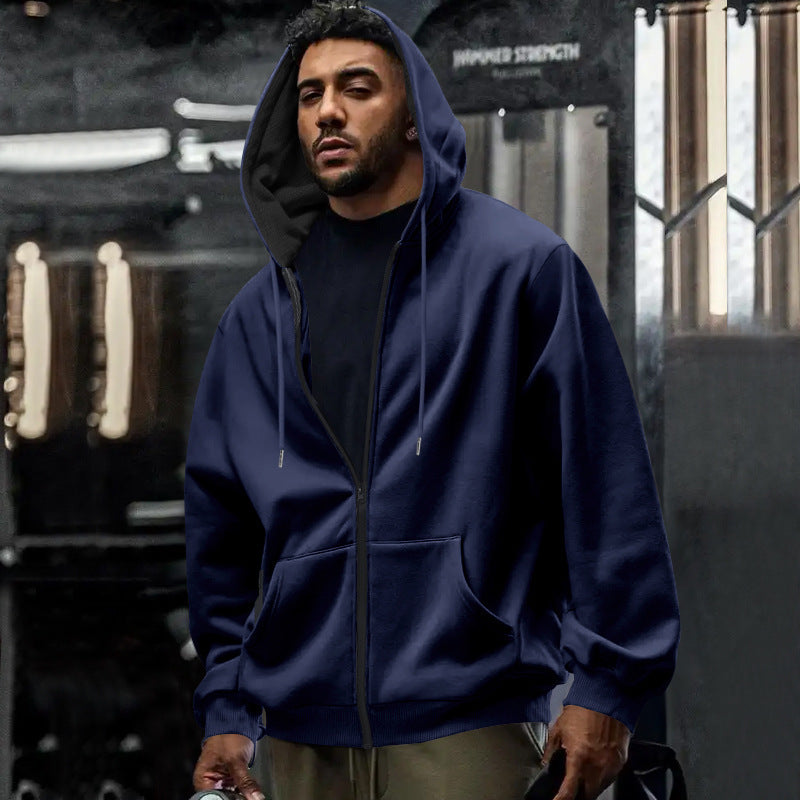 Men's zip hoodie with comfortable pockets and soft inner lining Lisslune
