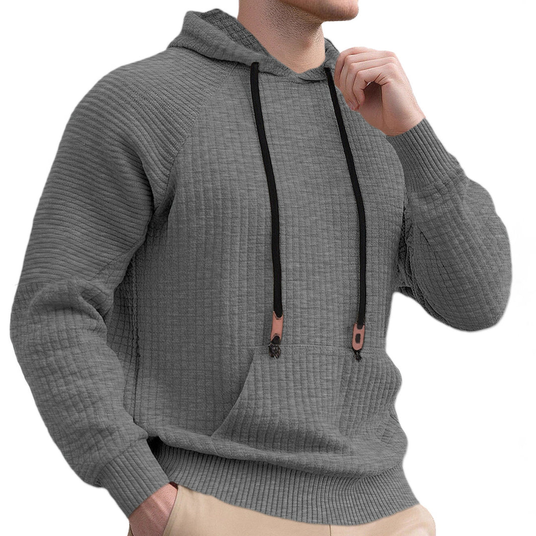 Men's sporty hooded sweatshirt with innovative structured design and practical drawstrings Lisslune