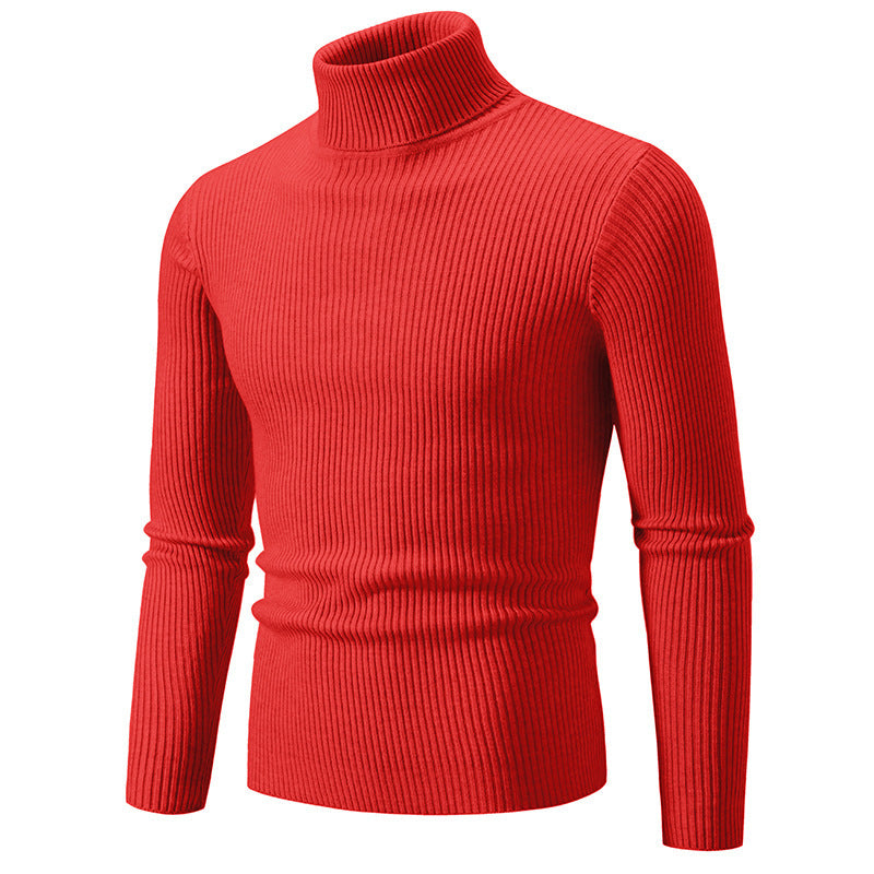 Men's turtleneck sweater made of fine ribbed material Lisslune