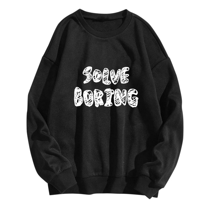 Women's casual sweatshirt with creative lettering Lisslune